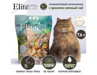 Наполнитель впитывающий силикагель EliteCat Chrysolite Green Tea 7.6 л