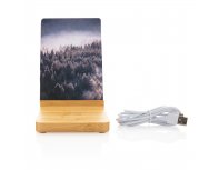 Док-станция для беспроводной зарядки с фоторамкой XD Xclusive Bamboo, 5 Вт (P308.139)