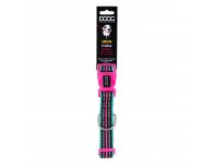 Collar for dogs Doog Neon Rin Tin Tin, 23-34 cm, black-pink, S