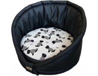 Pet bed AntePrima Tortellino, black print “Dogs”, 50x46x10 cm RA-325153