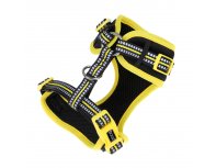 Dog harness Doog Neoflex Bolt, black with yellow edging, M