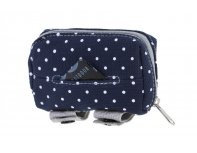 Bag for leash Doog Stella, nylon, blue with white polka dots, 12x9x4 cm (WPD05)