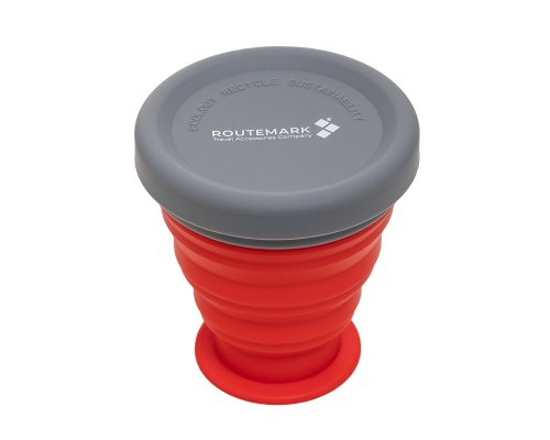 Folding silicone glass Routemark Floppy with lid 200 ml
