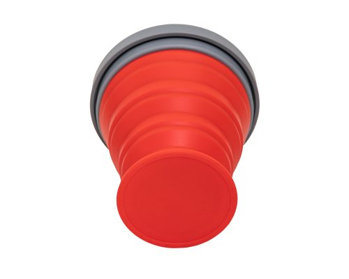 Folding silicone glass Routemark Floppy with lid 200 ml