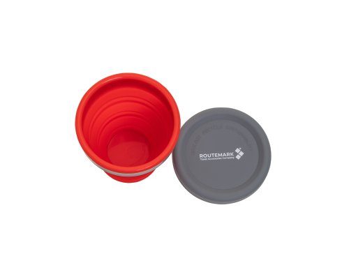 Folding silicone glass Routemark Floppy with lid 200 ml