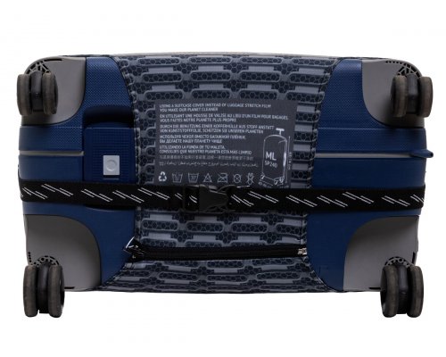 Suitcase cover Routemark Chrome in black M/L (SP240)