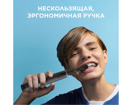 Electric toothbrush Oral-B Pro 3 black + stickers + nozzles Cross Action 4 pcs