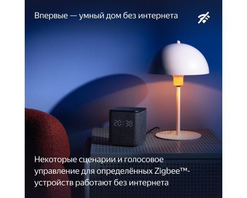 Колонка умная Яндекс Станция Миди с Алисой, с Zigbee, 24Вт черная