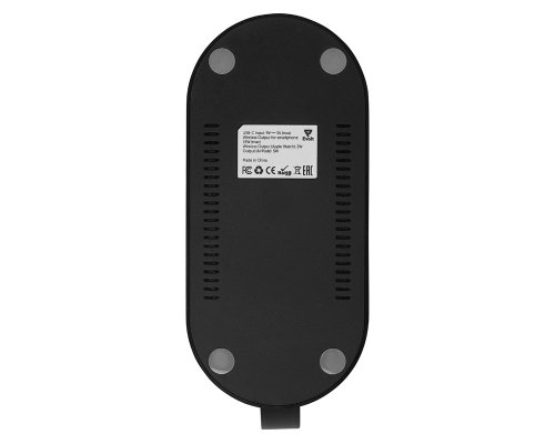 Станция зарядная беспроводная 4-в-1 Evolt Portal c лампой, 15 Вт, черный (592207)