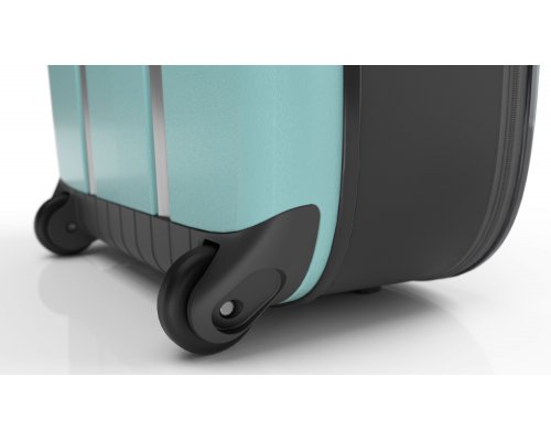 Чемодан складной Rollink Vega II, 55x40x20 см, 2 колеса, бирюзовый (105-21-320-380-100)
