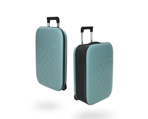 Чемодан складной Rollink Vega II, 55x40x20 см, 2 колеса, бирюзовый (105-21-320-380-100)