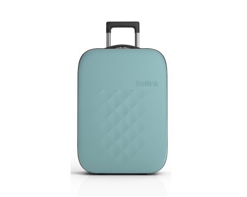 Чемодан складной Rollink Vega II, 55x40x20 см, 2 колеса, бирюзовый (105-21-320-380-100)