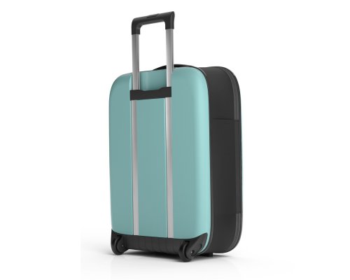 Чемодан складной Rollink Vega II, 55x40x20 см, 2 колеса, бирюзовый (105-21-320-380-100)