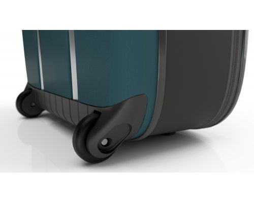 Suitcase folding Rollink Vega II, 55x40x20 cm, 2 wheels, blue-green (105-21-330-380-100)