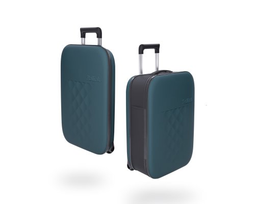 Suitcase folding Rollink Vega II, 55x40x20 cm, 2 wheels, blue-green (105-21-330-380-100)