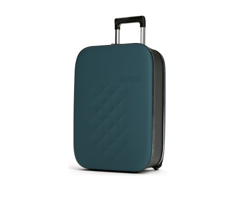 Suitcase folding Rollink Vega II, 55x40x20 cm, 2 wheels, blue-green (105-21-330-380-100)