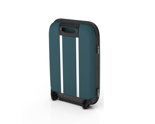 Suitcase folding Rollink Vega II, 55x40x20 cm, 2 wheels, blue-green (105-21-330-380-100)