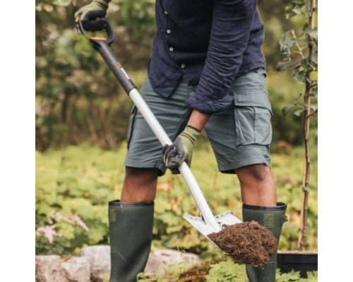 Лопата штыковая телескопическая закругленная Fiskars Xact 1066732