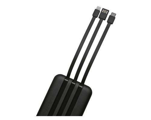 Battery external wireless Magnetic with integrated cables Evolt Mani, 10000 mAh, black (590164.07)
