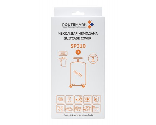 Чехол для чемодана Routemark Коты и порядок в черном S (SP310)