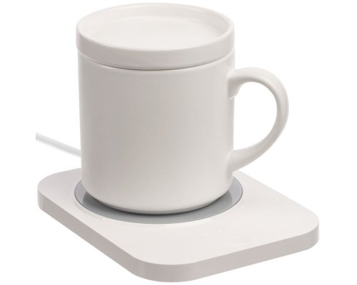 Кружка с подогревом и беспроводной зарядкой Indivo dualBase plus, белая (15783.60)