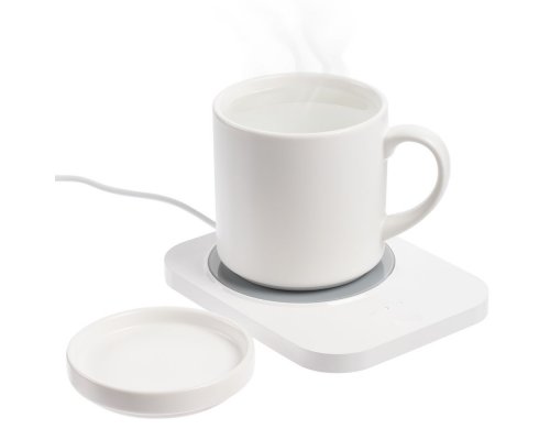 Кружка с подогревом и беспроводной зарядкой Indivo dualBase plus, белая (15783.60)