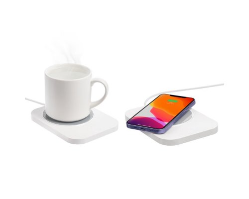 Кружка с подогревом и беспроводной зарядкой Indivo dualBase plus, белая (15783.60)