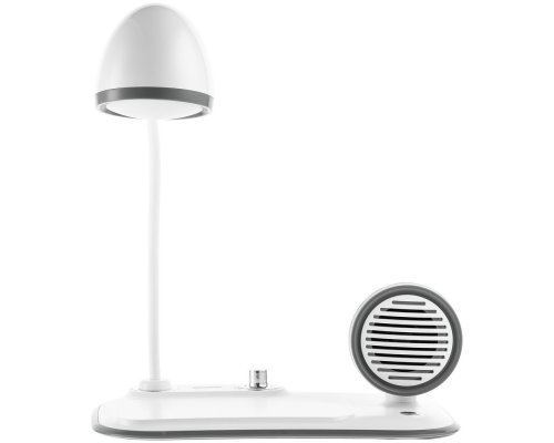 Wireless charging speaker lamp Molti Flashback, White