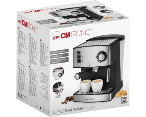 Кофемашина Clatronic ES 3643 schwarz-inox