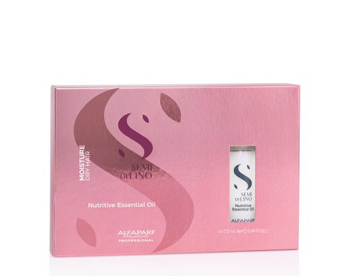 Moisturizing oil Alfaparf SDL M Nutritive Essential Oil for nourishing dry hair, 6 ampoules of 13 ml each