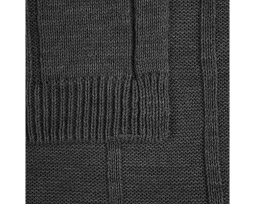 Blanket Teplo Bambolay, 110x170 cm, dark gray melange (16748.11)