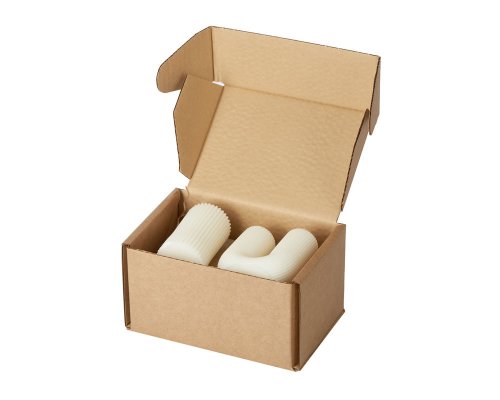 Set of candles on a stand Kiana Aris (white, gray)