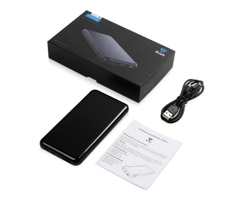 Аккумулятор внешний Evolt Forge v.2, металл, 10000mah, черный (591207)