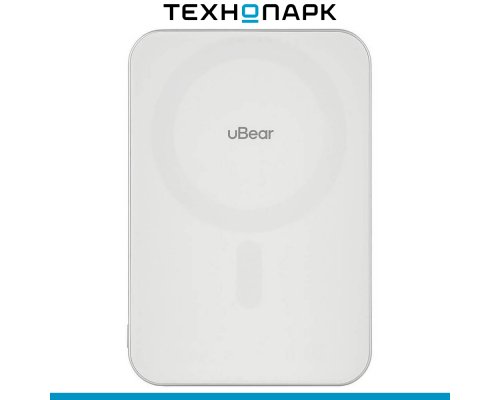 Аккумулятор внешний uBear Slide Magnetic 5000 мАч белый (PB19WH5000-PDM)