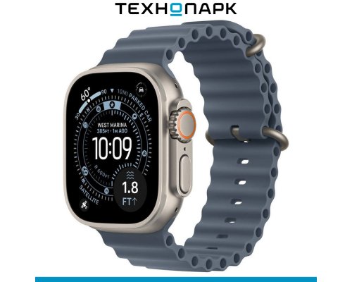 Смарт-часы Apple Watch Ultra 3 49 мм Natural, Ocean Band синий