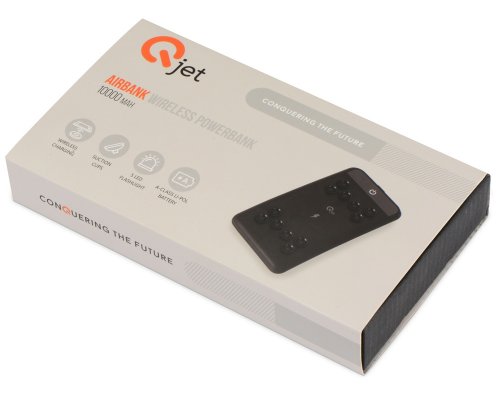Portable Wireless Charger Qjet Airbank, 10000 mAh, Black (5910627)