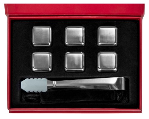 Whiskey set Master of Wine Skye with steel cooling stones, tongs, and a pouch in a box