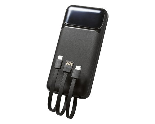Gift set Lettertone Tesla with an A5 notepad, pen, and 10,000 mAh power bank, black