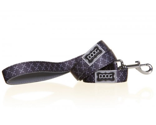 Поводок для собак Doog Odie, 120х1,5 см, серый, S