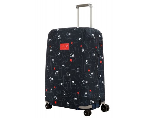 Чехол для чемодана Routemark Коты и порядок в черном M/L (SP310)