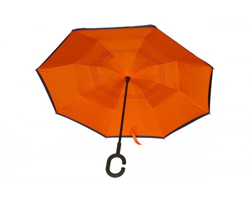Reverse umbrella Routemark dark blue with orange