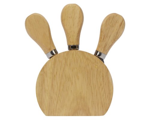 Set of cheese knives on a stand Eat&Bite Take it cheesy, beige (826308)