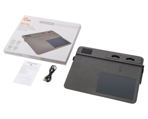 Wireless Charging LCD Mouse Pad Qjet Multi Pad 10W Black (788725)