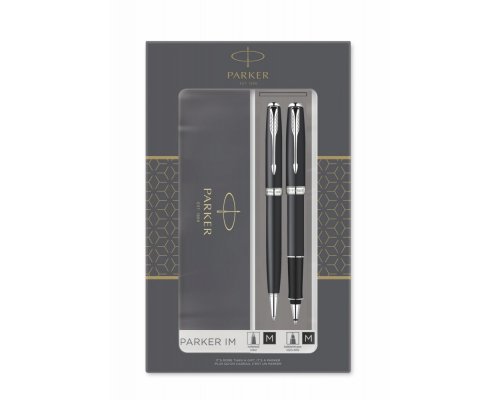 Набор подарочный Parker: ручка Sonnet black CT роллер + шариковая