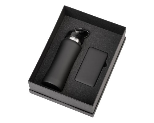 Gift set with water bottle and can Color It C1, 5000 mAh, black (210062.10)