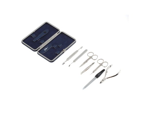 Manicure set GD case: imitation leather, 7 pcs., blue