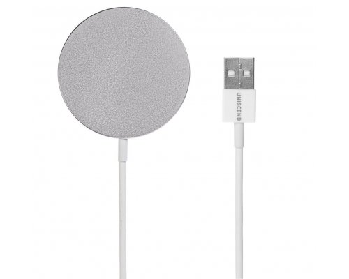 Wireless charger with magnets Uniscend Magmate silver RA-141020
