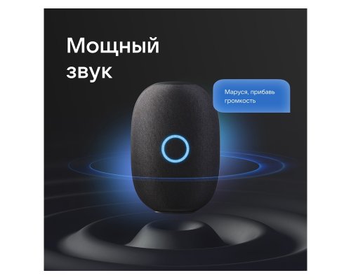 Колонка умная VK Капсула с голосовым помощником Марусей черный