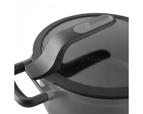 Saucepan with lid Berghoff Gem 28 cm 4,6 L grey 2307421