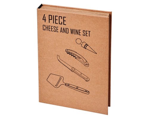 Set gift wine and cheese Avenue Reze4-piece, natural (11301100)